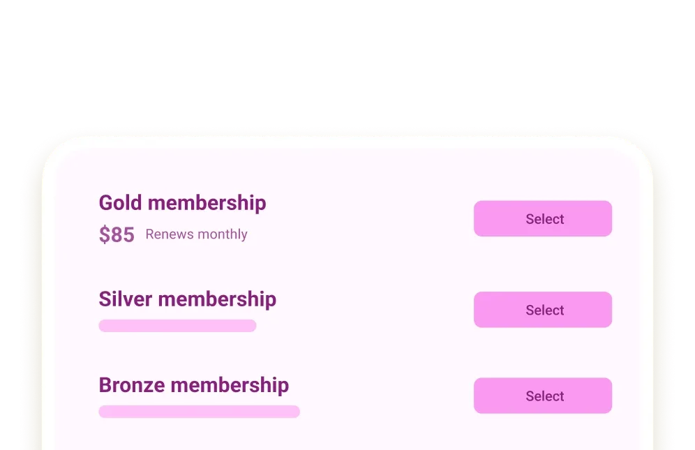 Customizable tiers