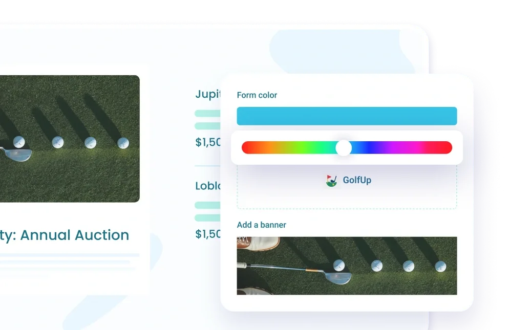 Customizable auction pages