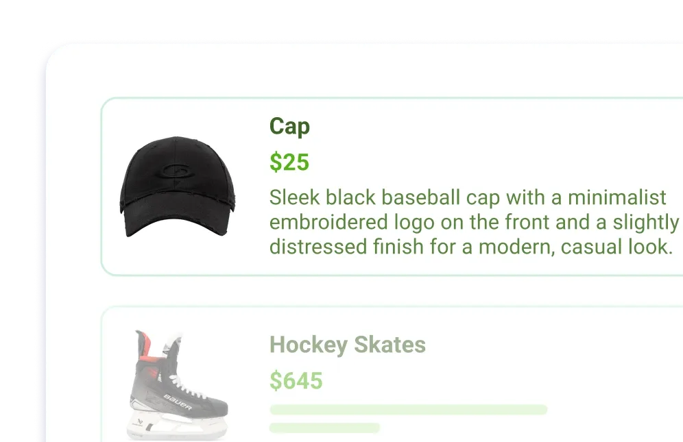 Unlimited shopping items