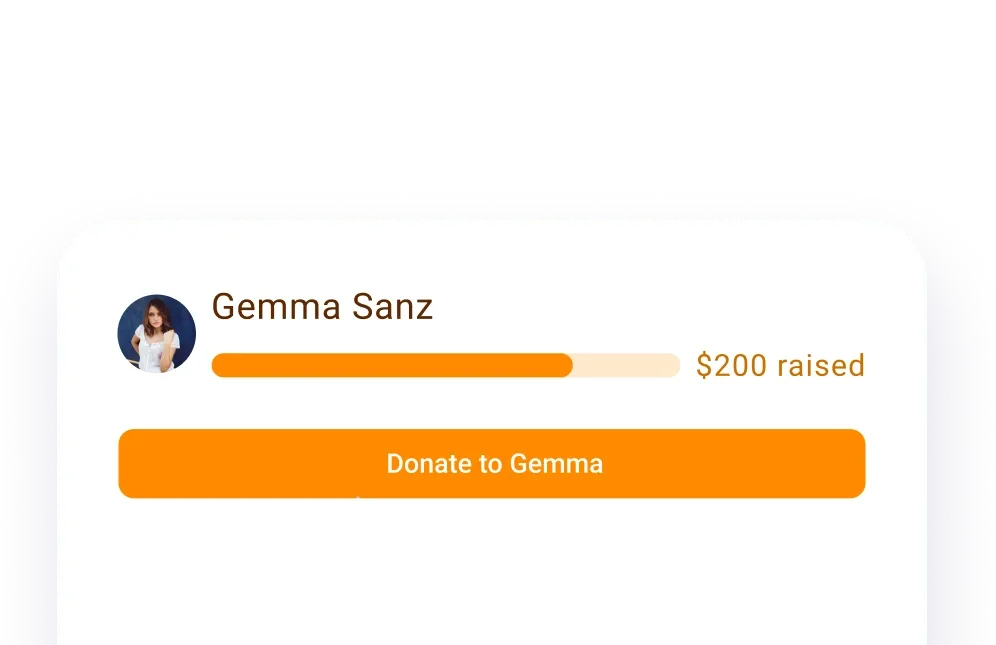 Personal fundraising pages 