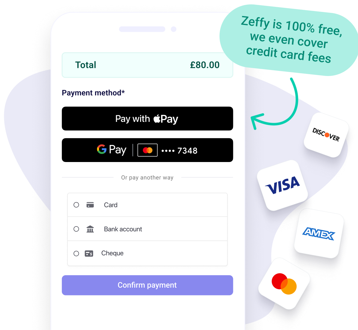 Collect payments in one click.