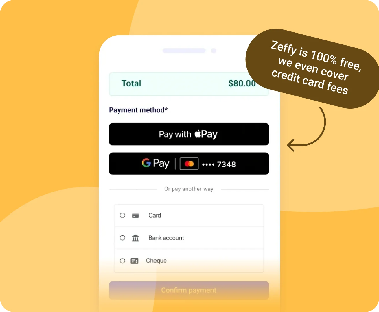 Collect payments in one click
