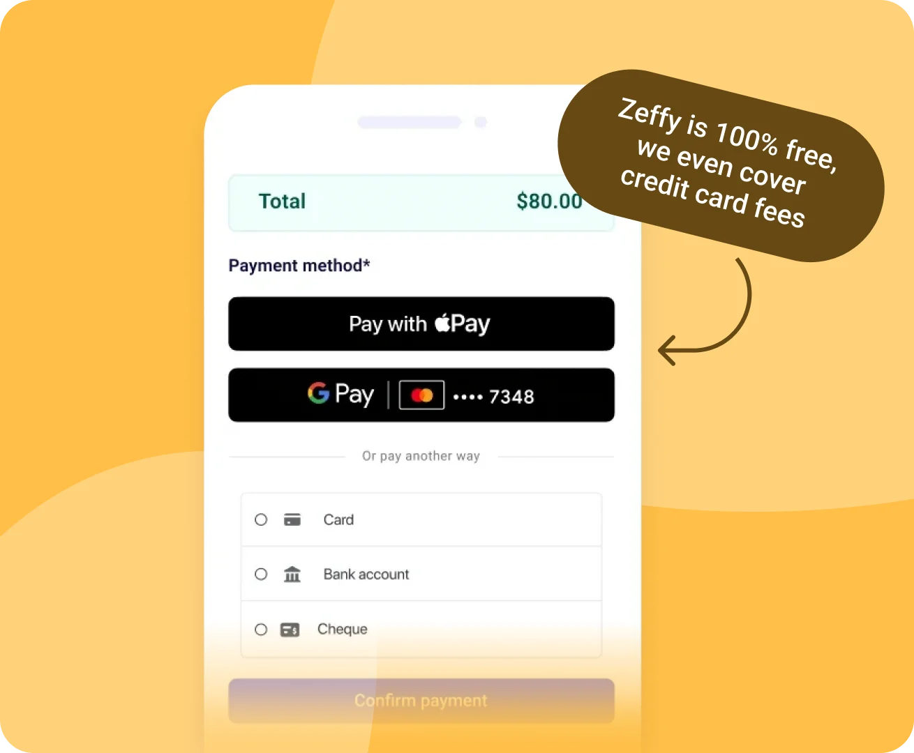 Collect payments in one click