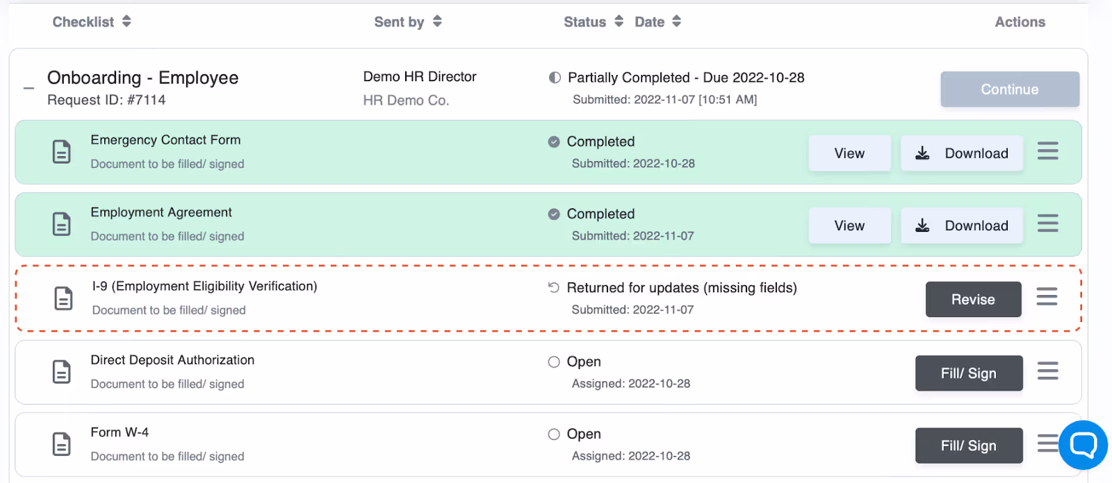 Boilerplate dashboard for onboarding employee