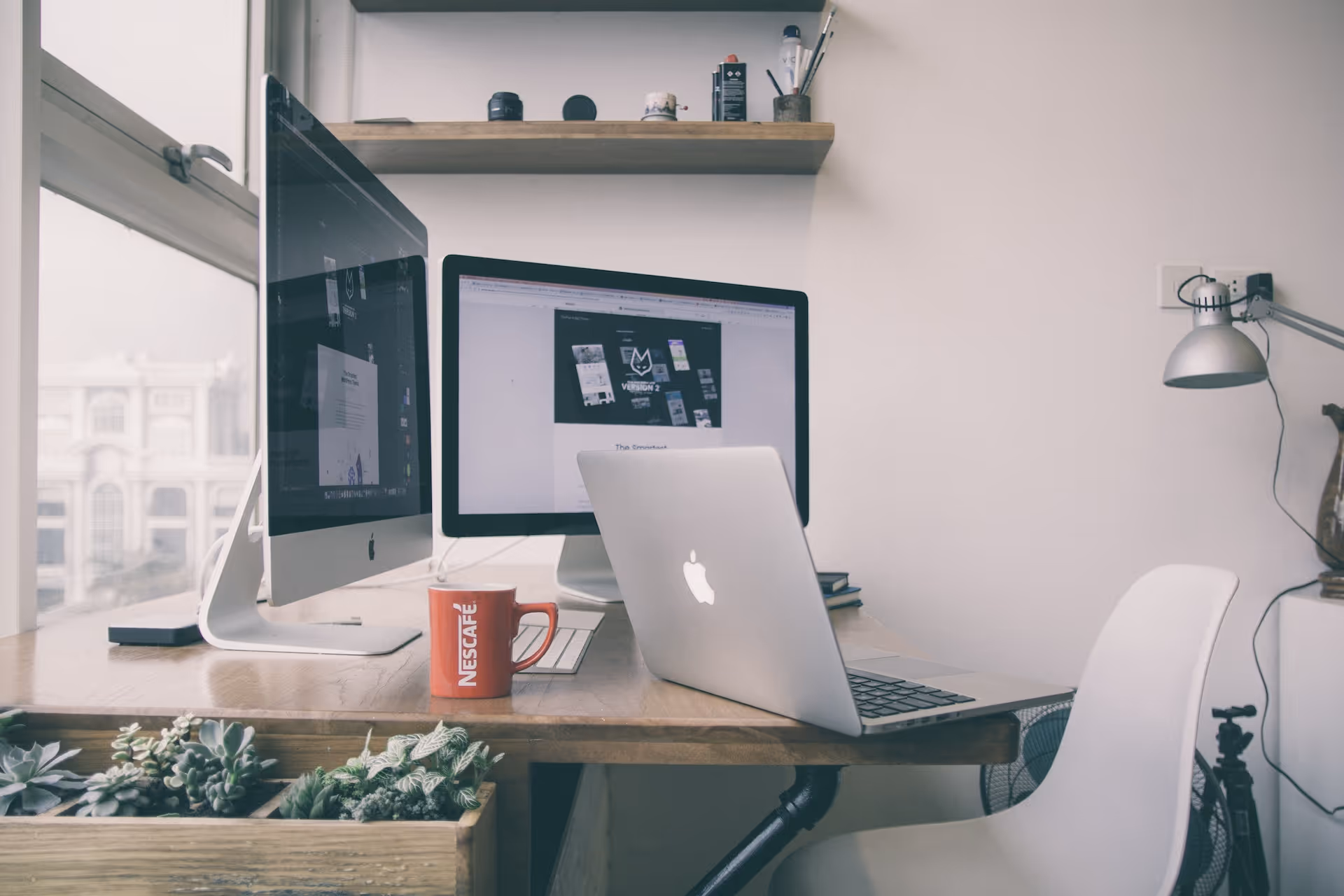 Desk with Computers
