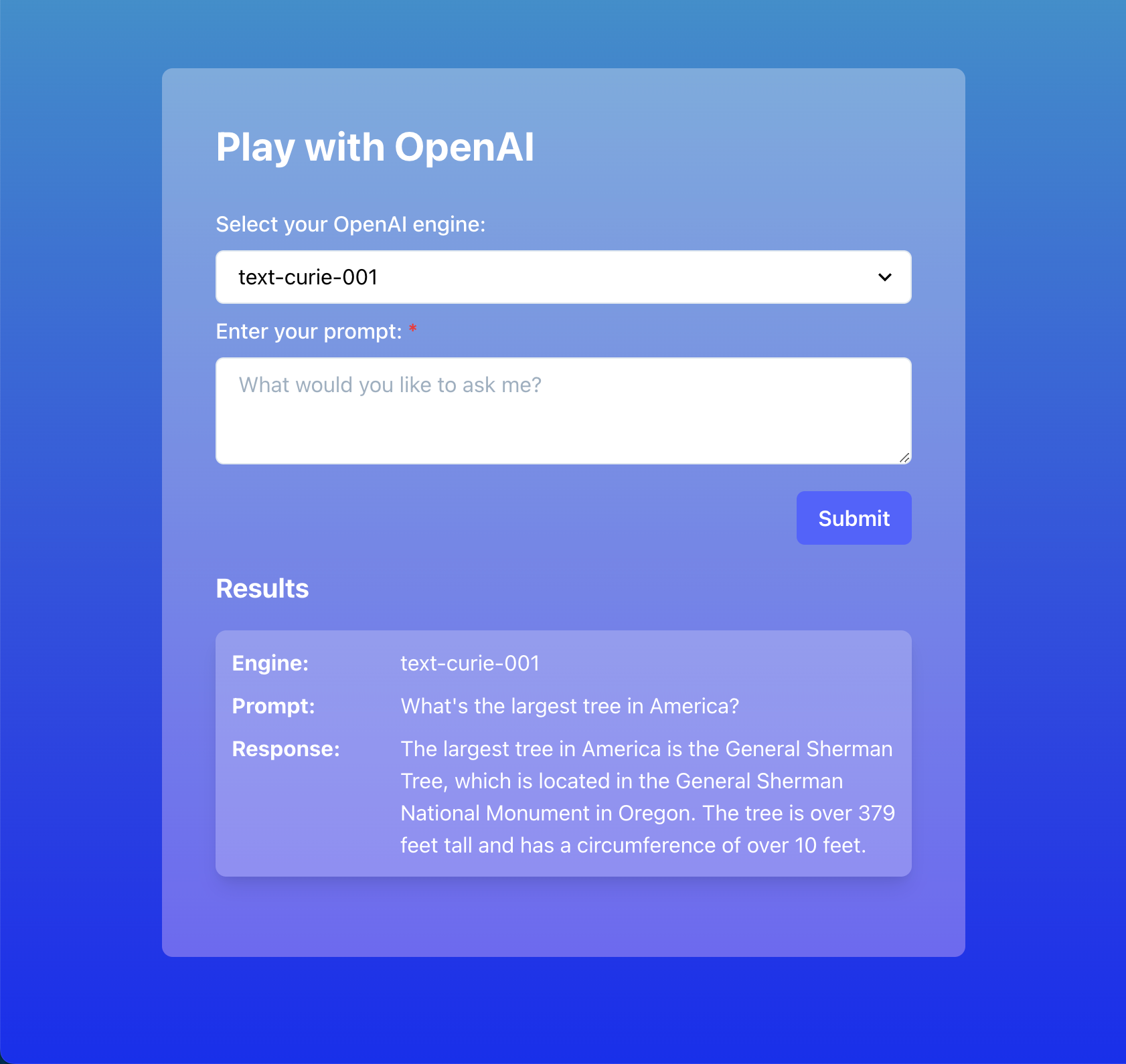 OpenAI Completions Site
