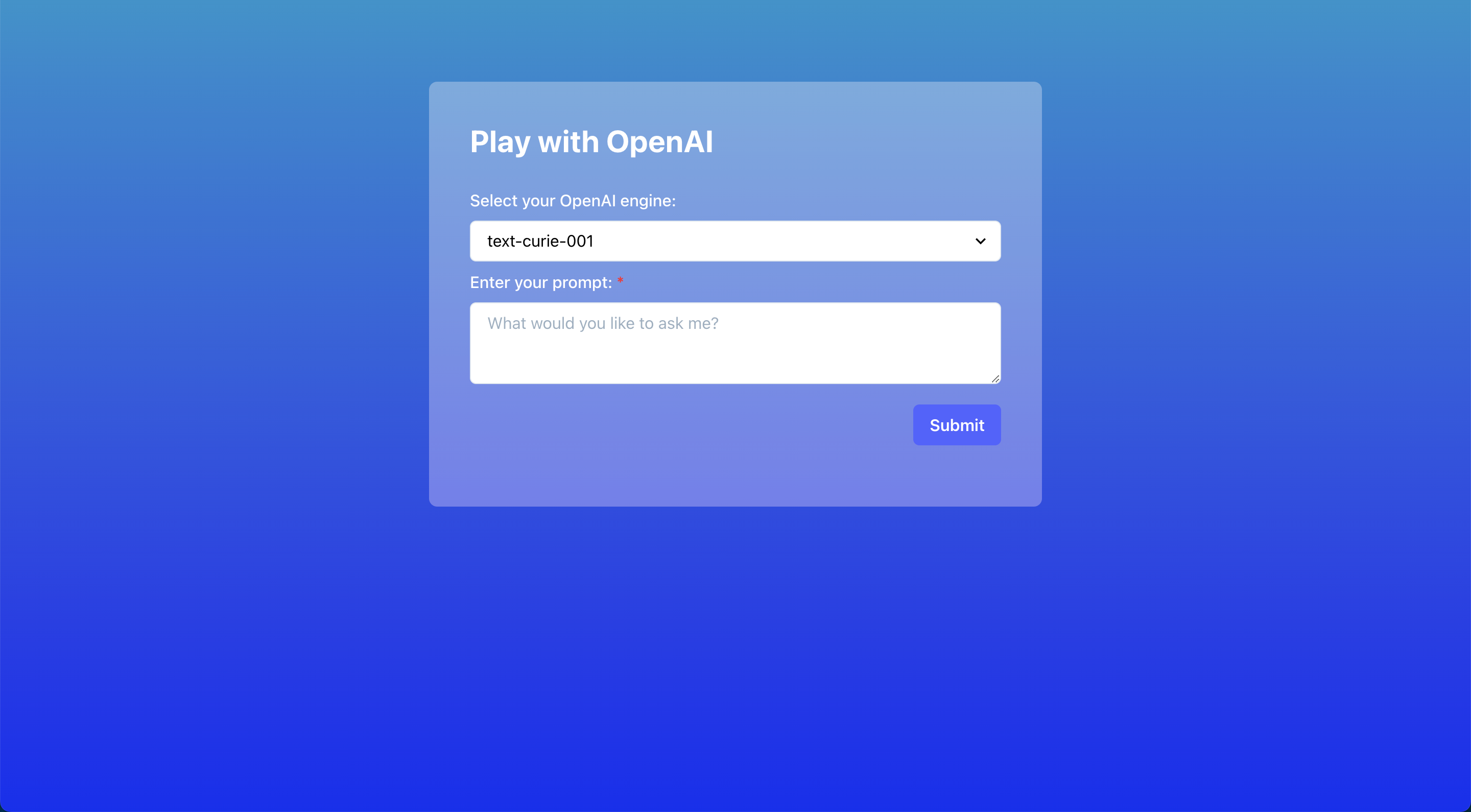 OpenAI Completions Site