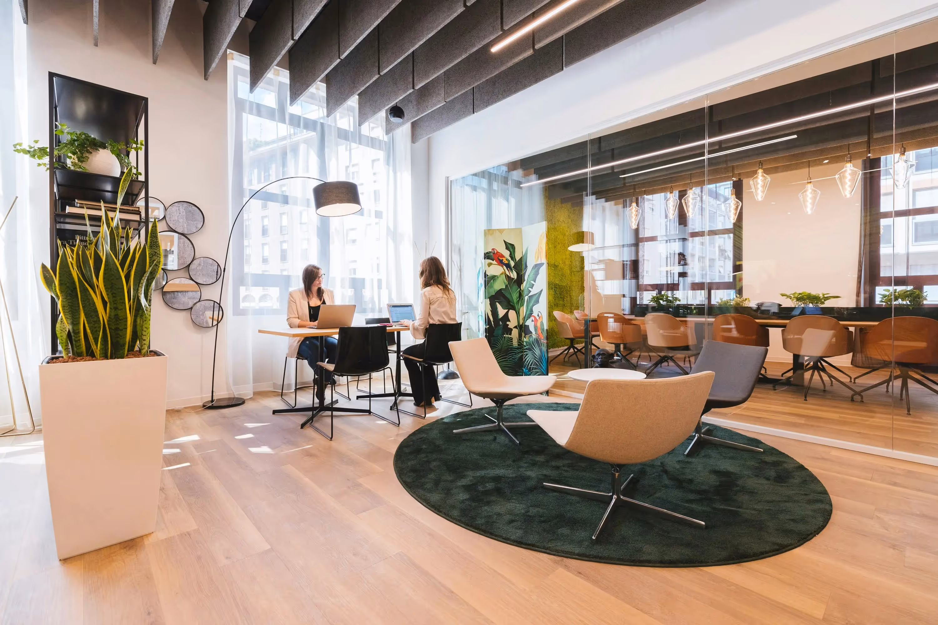 Office team working together to find new office space in London