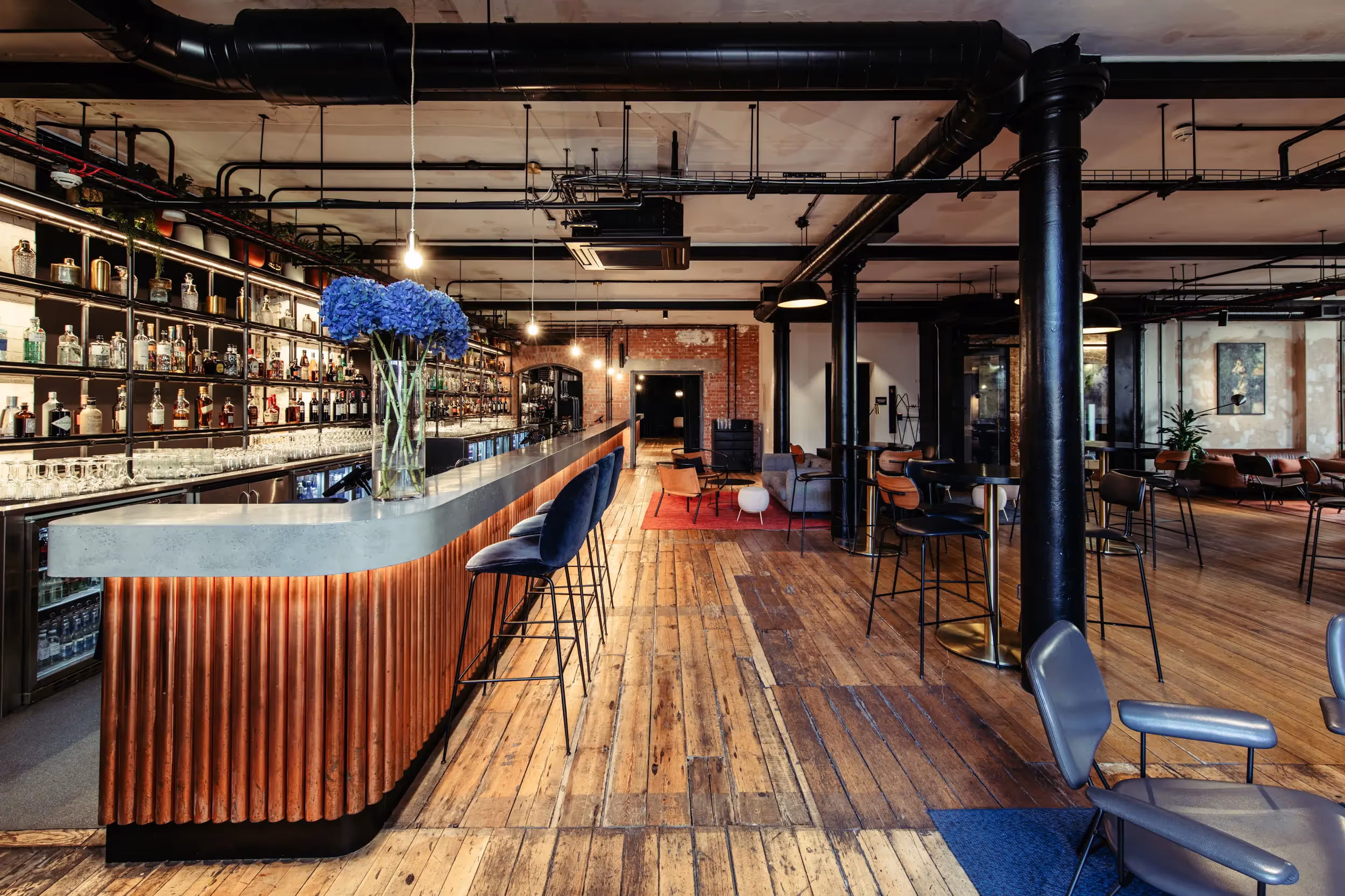 Bar and deli area within The Ministry office space in Borough, London