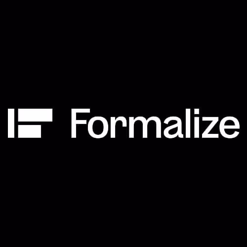 The Formalize company logo on a black background.