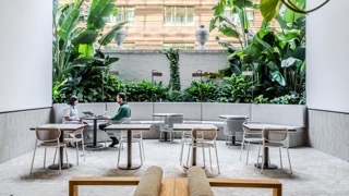 A bright, spacious breakout space inside a premium offices space provider in Sydney