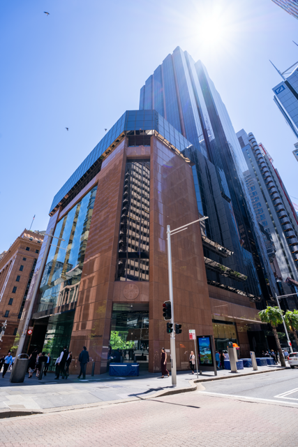 The exterior of a private office space in Sydney, Australia.