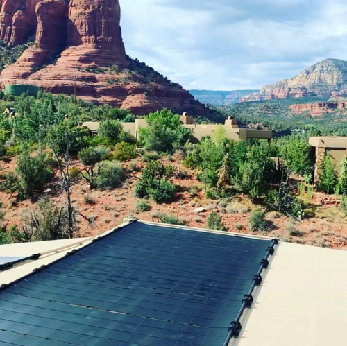 Pool Solar on Roof with Wonderful Mountain View