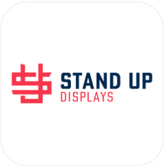 stand up display logo