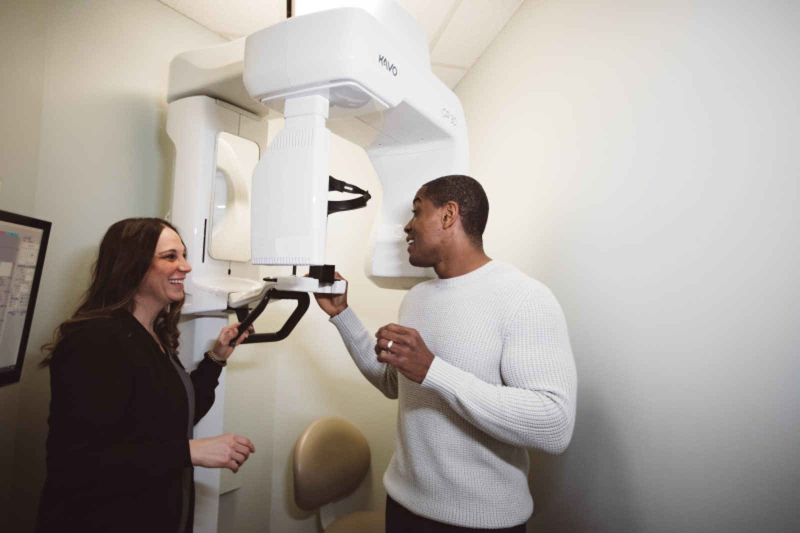 Woman with concerned facial expression about dental issue