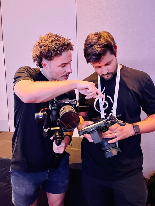 A Blended Sense Creative Pro filming on location