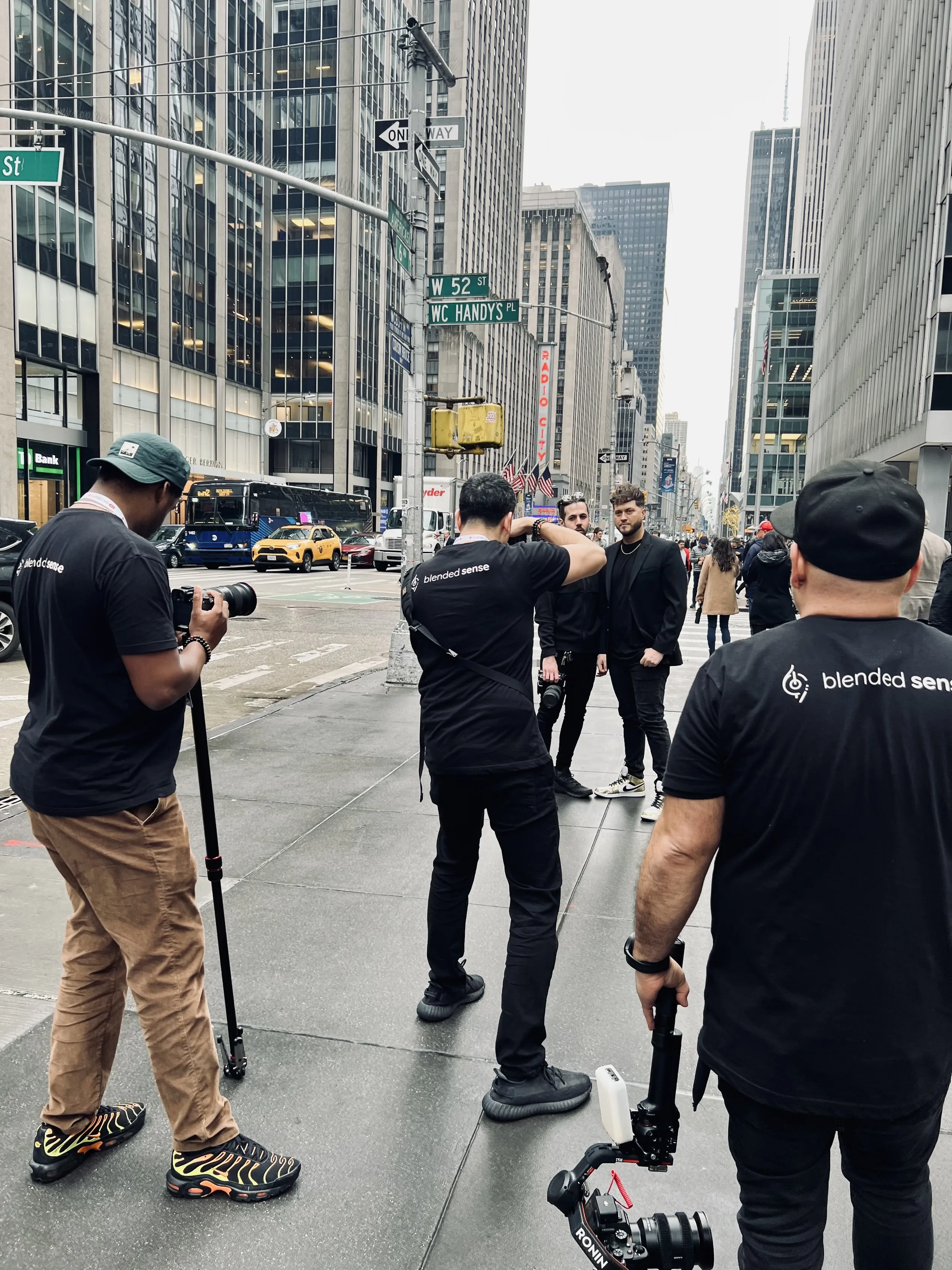 Blended Sense crew on location
