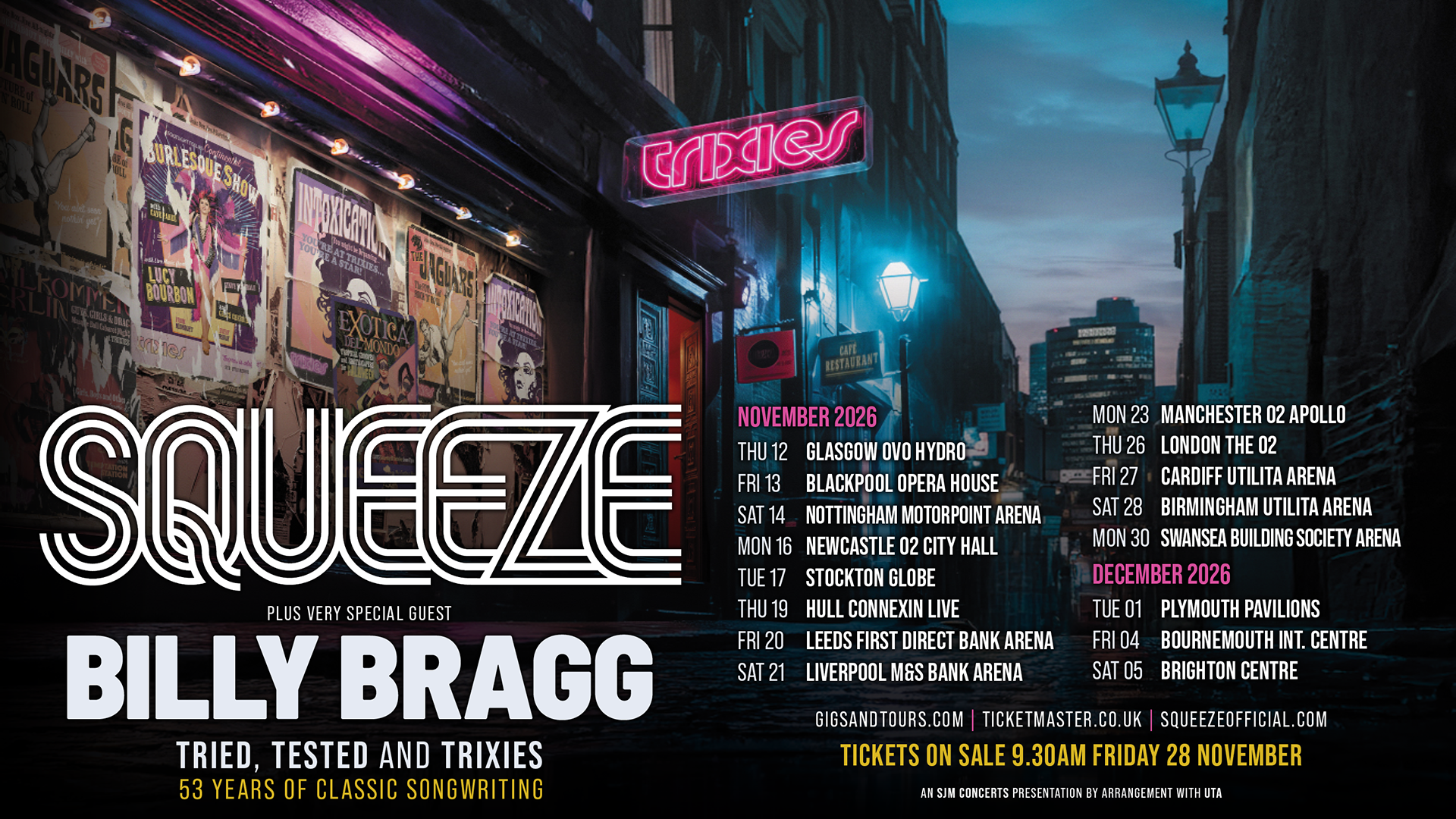 Squeeze Plus Very Special Guest Billy Bragg
