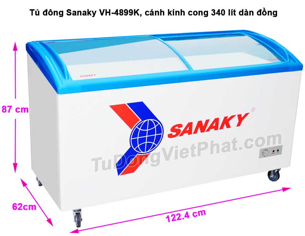 Kích thước tủ đông Sanaky VH-4899K