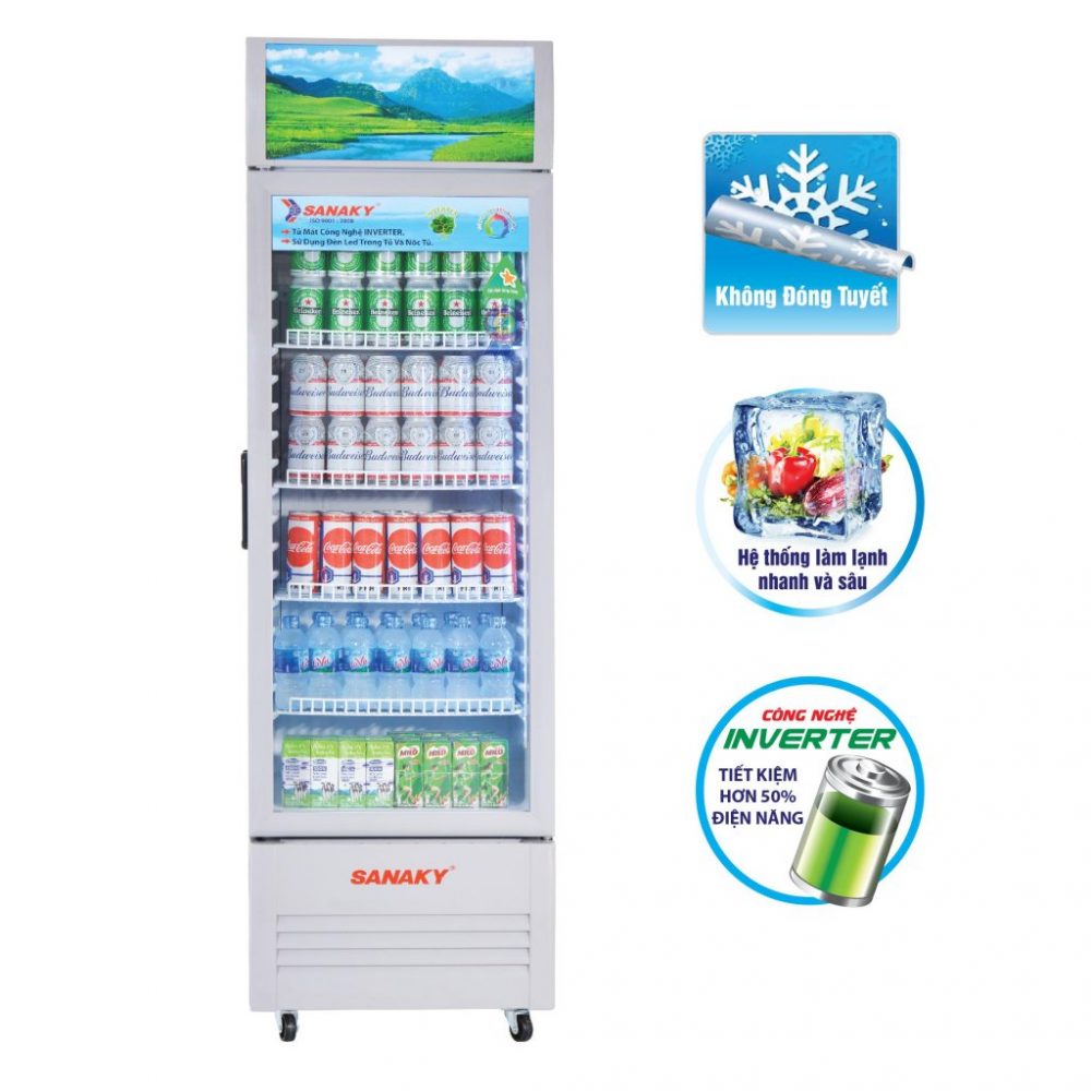 Tủ mát Inverter Sanaky 210 lít VH-218K3