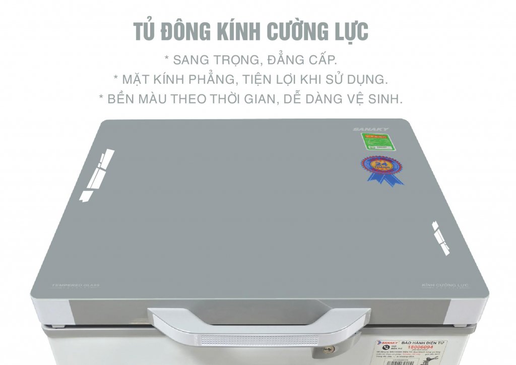 tủ đông mặt kính cường lực vh 1599hyk