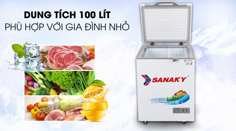 dung tích 100 lít phù hợp với mọi gia đình