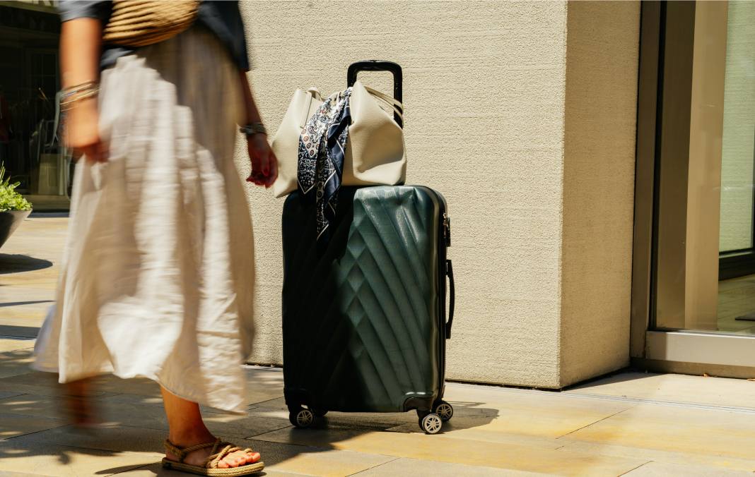 Guest arriving at a luxury vacation rental