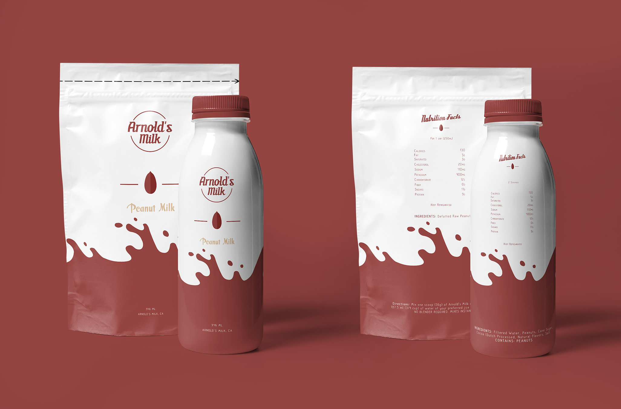 Arnold's Milk packaging