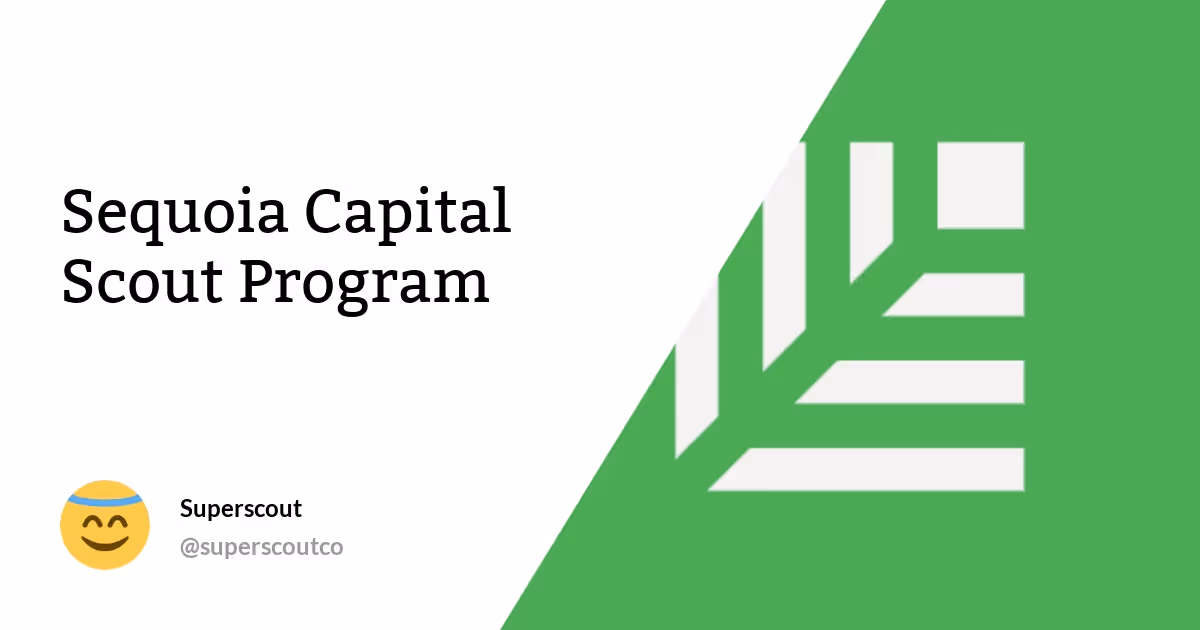 Sequoia Capital’s Scout program photo
