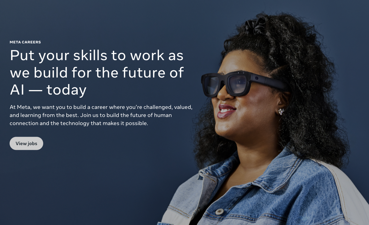 (Abb. 2: Meta Careers Call to action, Meta)