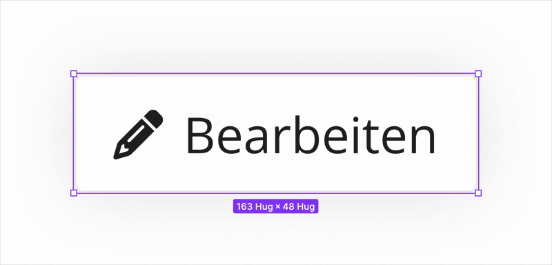 Edit Button states: with label or icon only and in english or German
