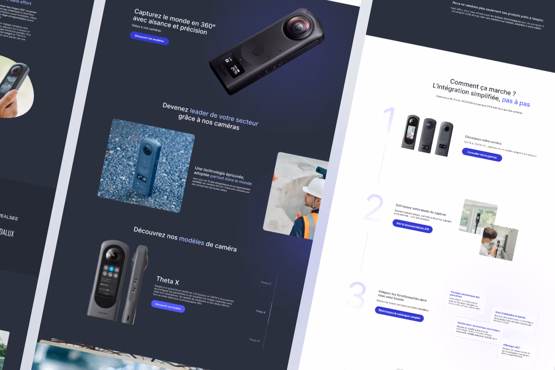 Modern and premium design to promote Ricoh360 services and technologies