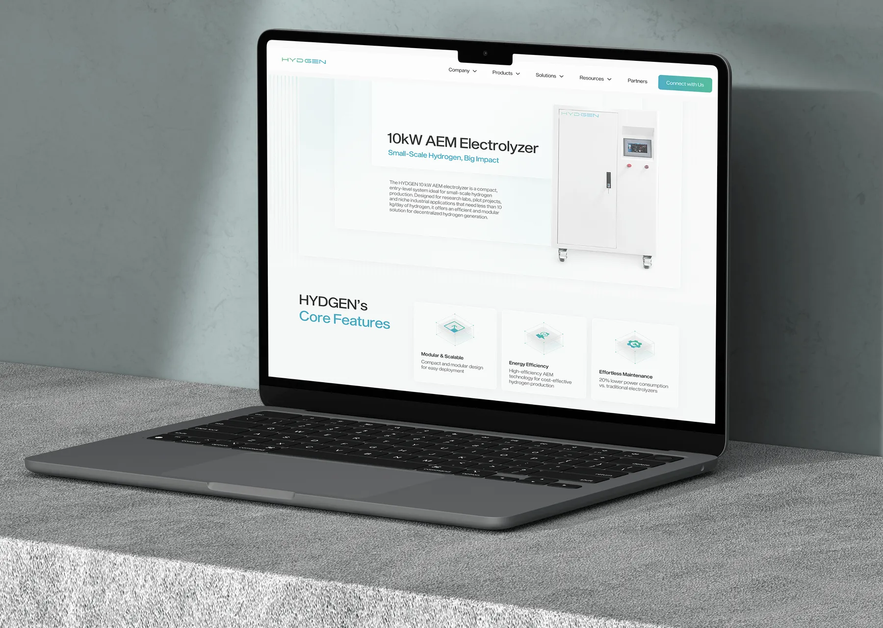 Hydgen products display mockup