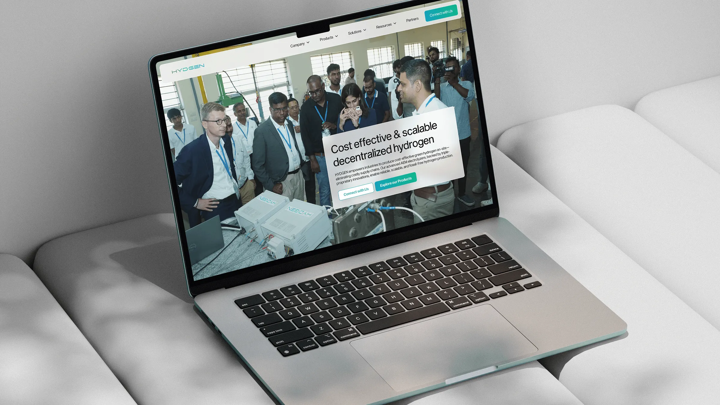 HYDGEN Webpage Laptop mockup