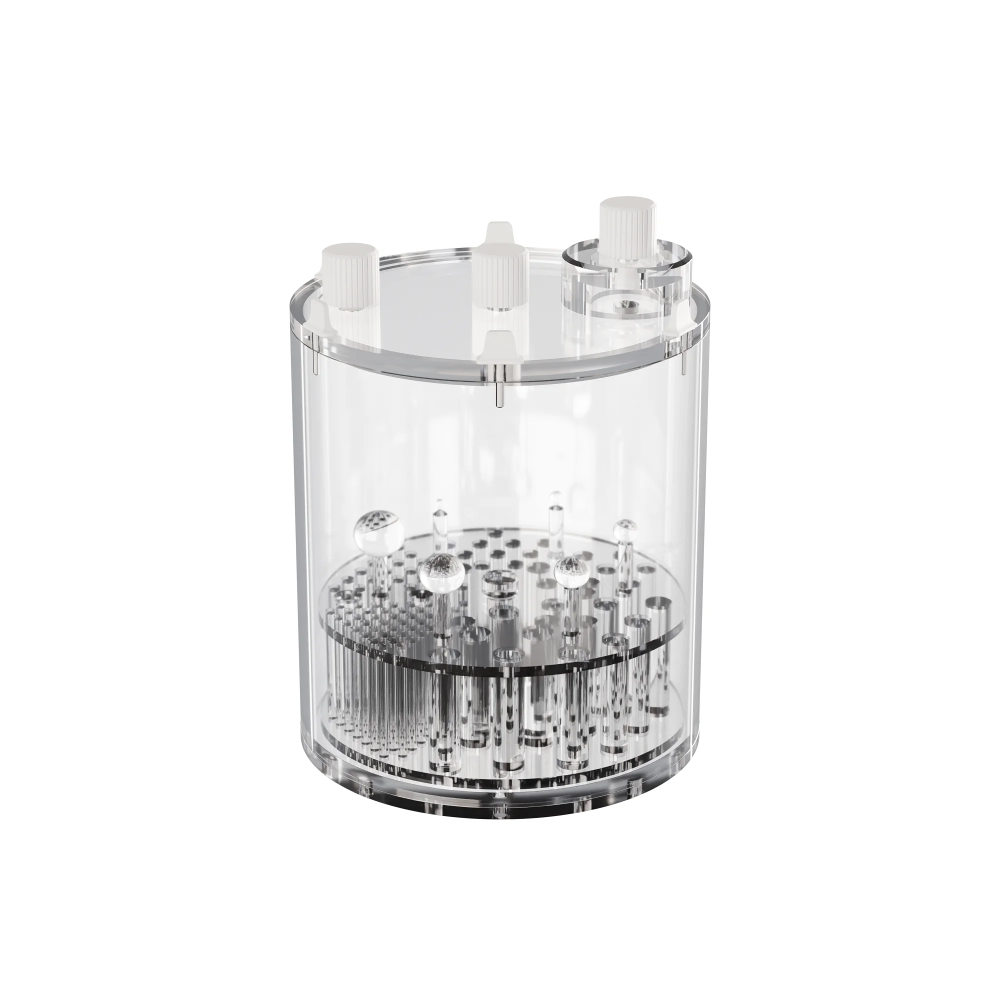 Compact Pro-NM ACR Performance Small phantom showing PMMA cylinder with cold rod insert and six solid cold spheres inside
