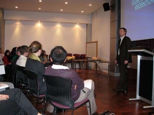 Peter Charleston speaking at a workshop