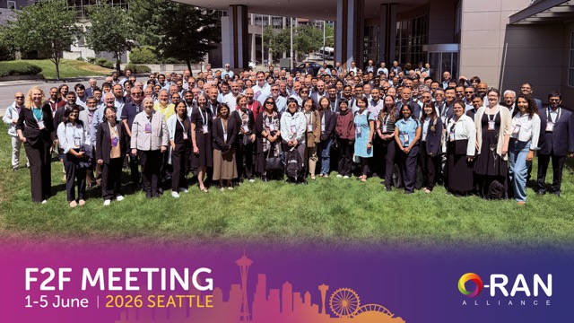 O-RAN ALLIANCE F2F Meeting, 1-5 June 2026, Seattle