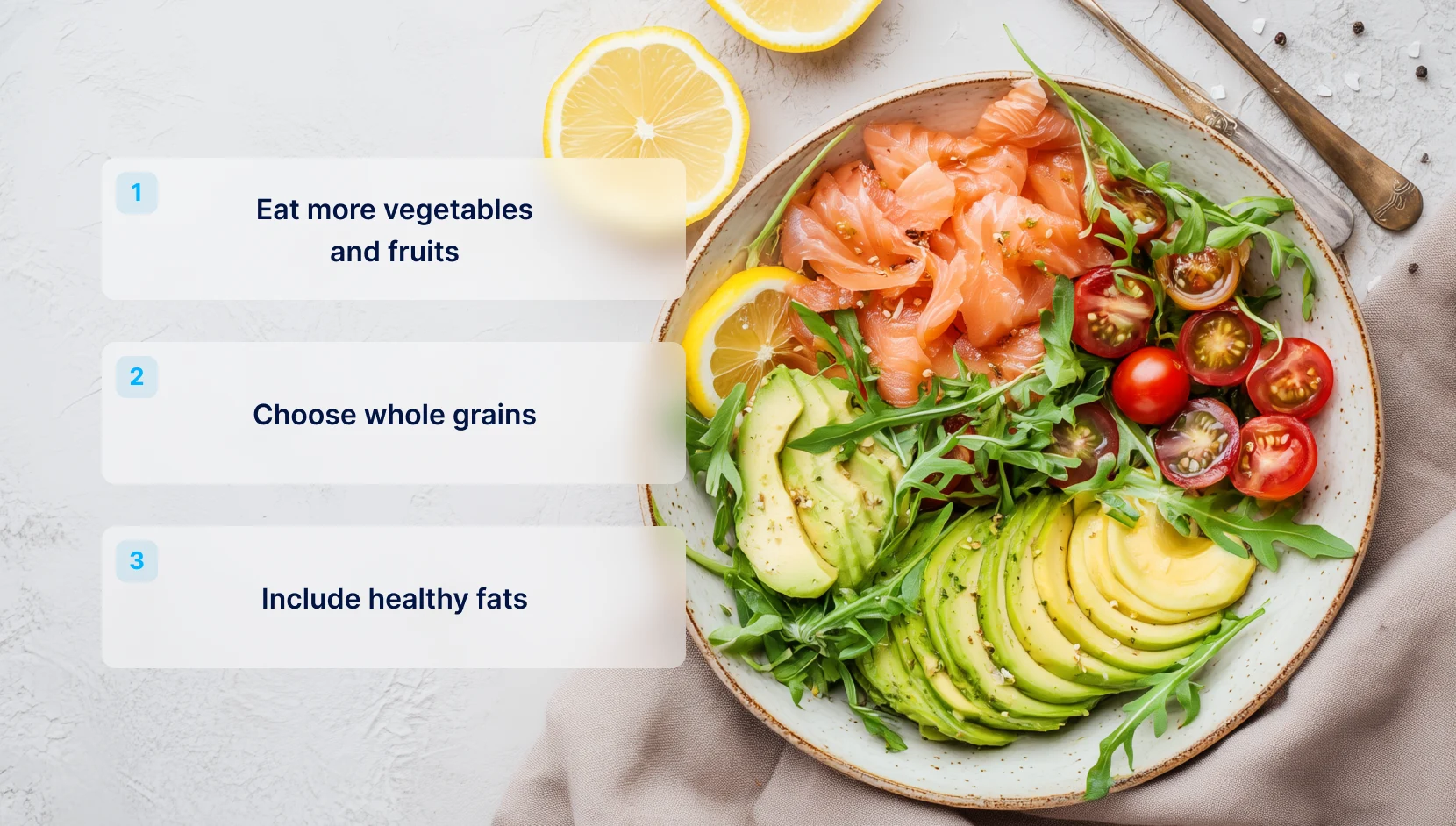 building heart healthy plate