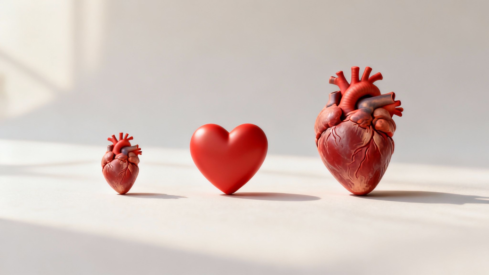 A timeline showing silhouettes of a baby, a child, a teenager, and an adult, each with a heart icon above them, representing the change in heart rate over a lifetime.