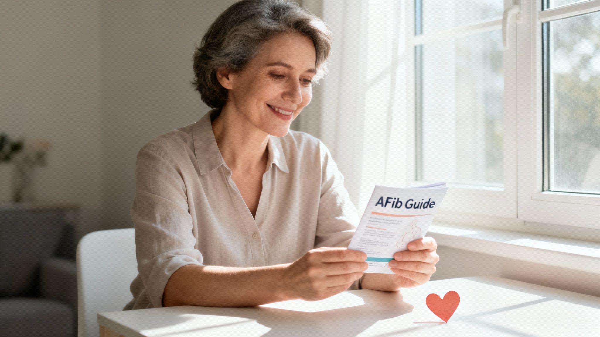 A caring doctor explaining AFib to a patient