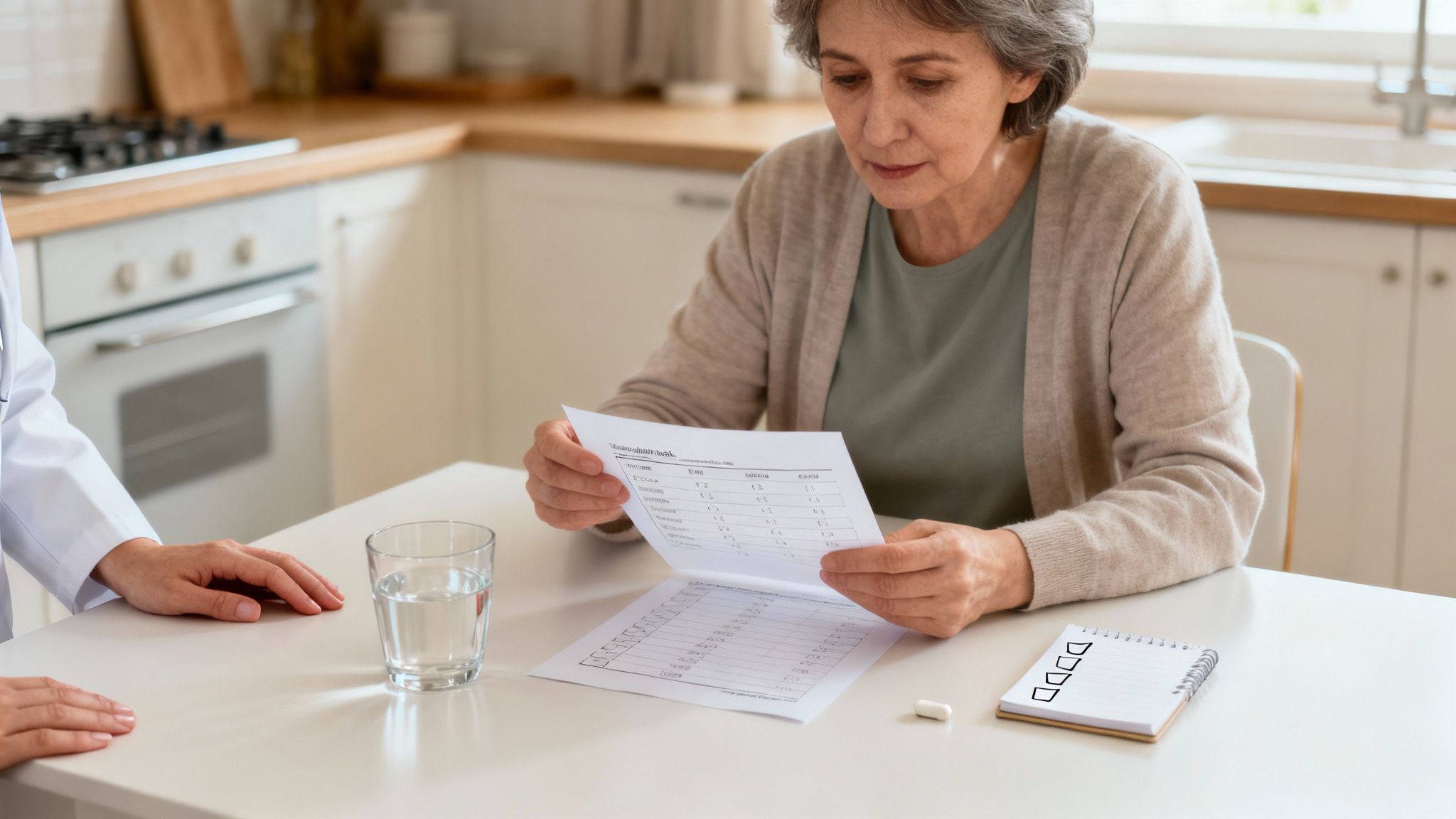 A person holding a pill in their hand, representing medication management for heart failure.