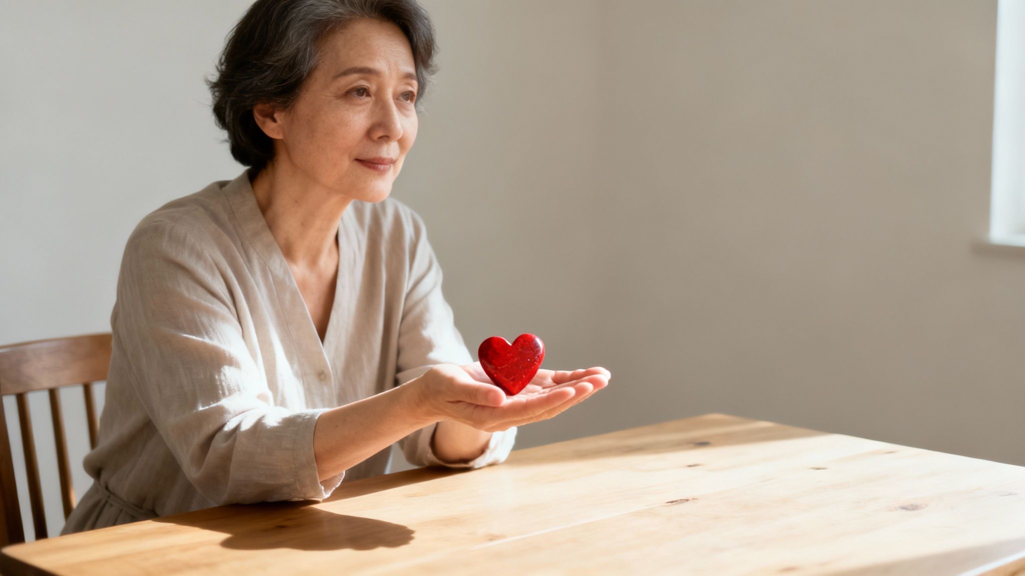 A person's hands holding a heart-shaped bowl filled with colorful, fresh vegetables and fruits, symbolizing a heart-healthy diet.