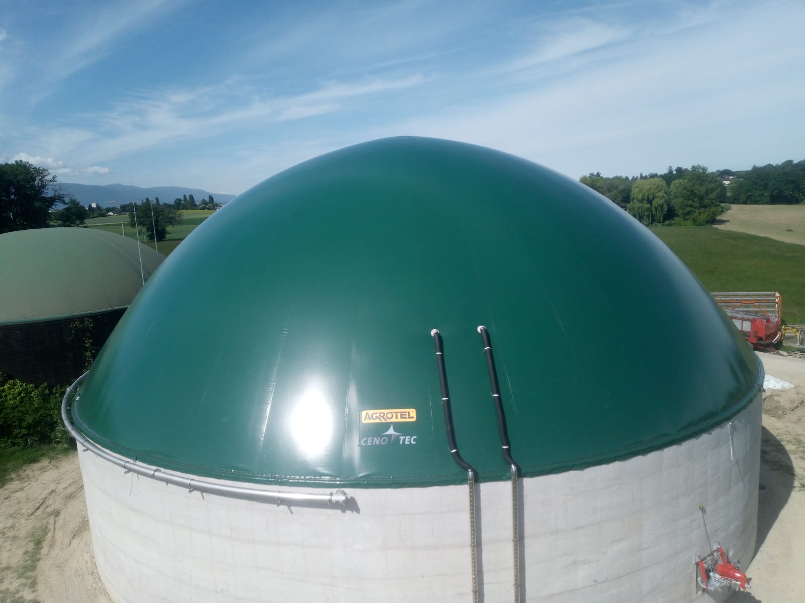 Installation d'une double membrane
