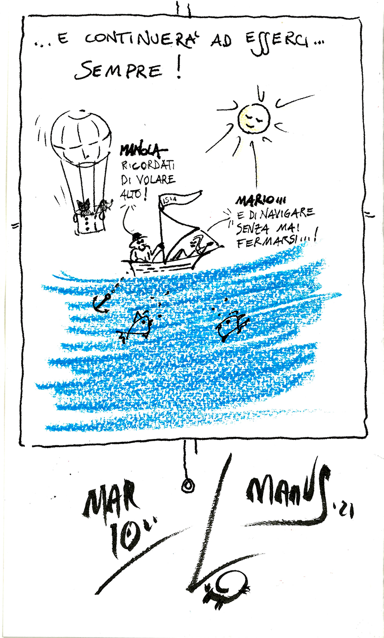 Barca in mare con un uomo e una donna