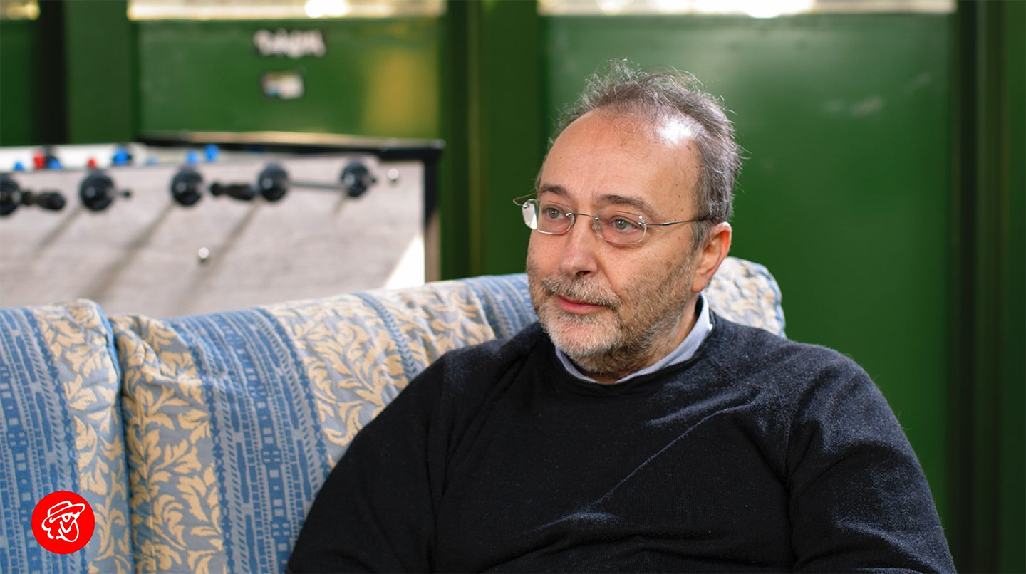 Schermata del programma paint con Mario Lovergine