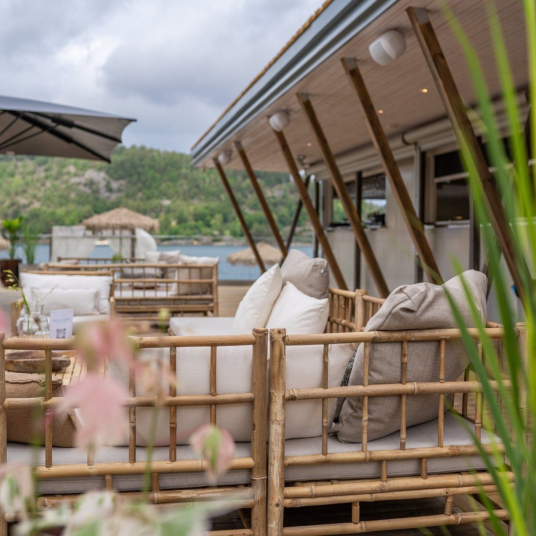 Lounge ved sjøen på Beach Club Kragerø