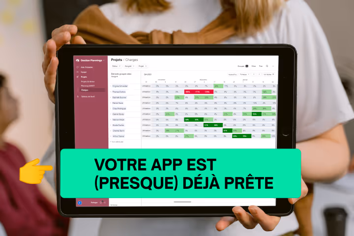 Tablette avec application metier