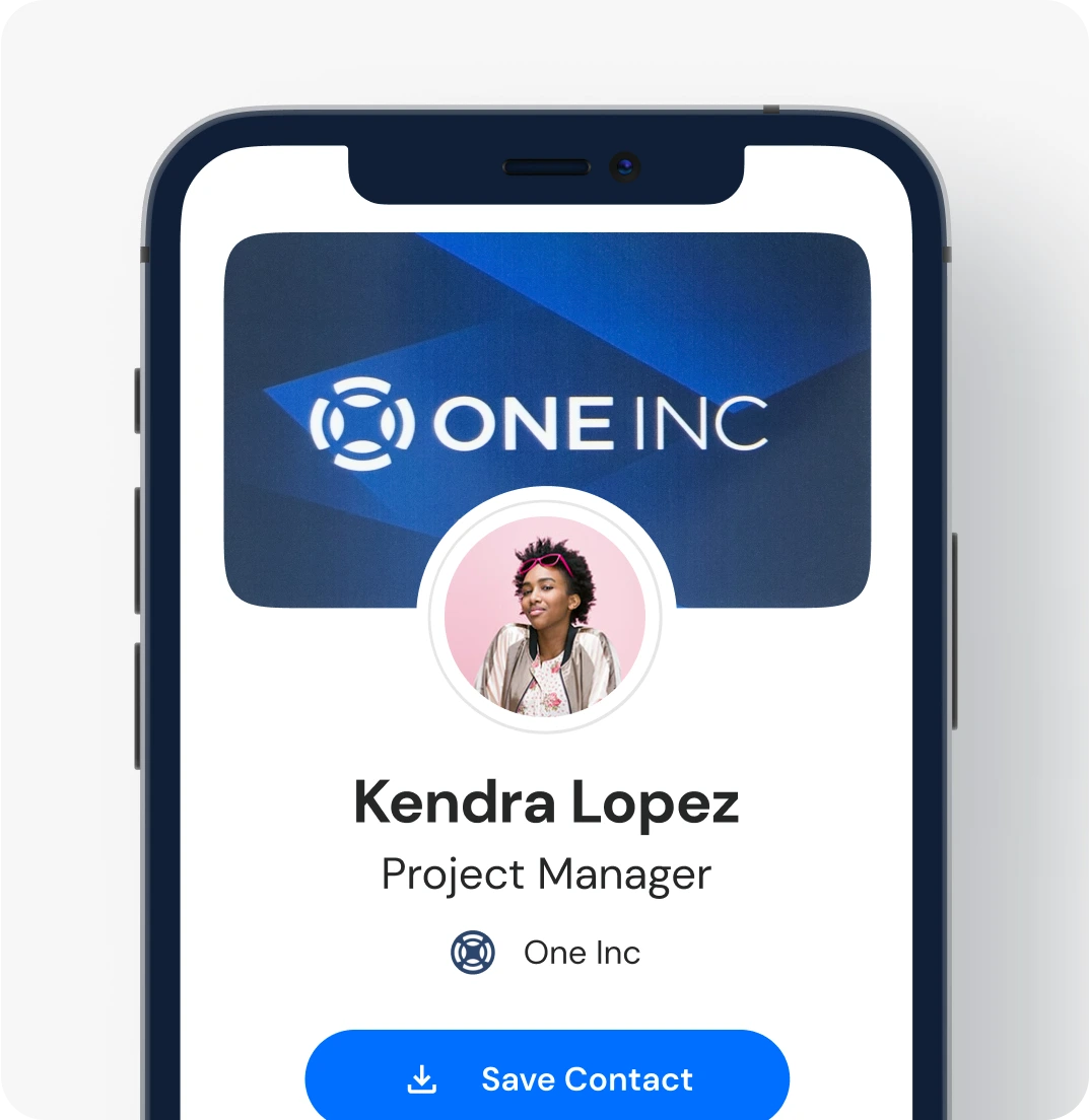 Mobilo Business Cards: Landing Page