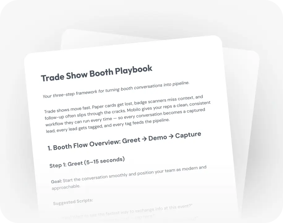 Trade Show Booth Playbook
