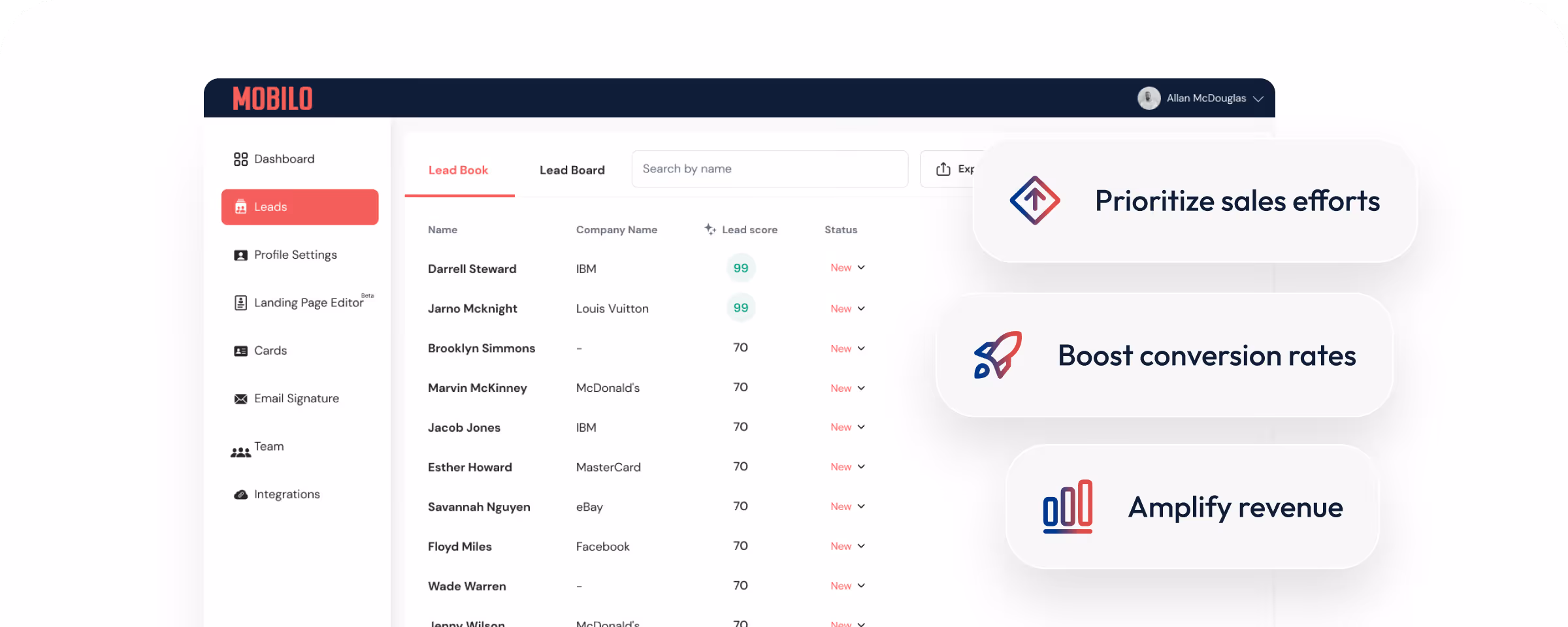 Mobilo Business Cards: - Professional Services